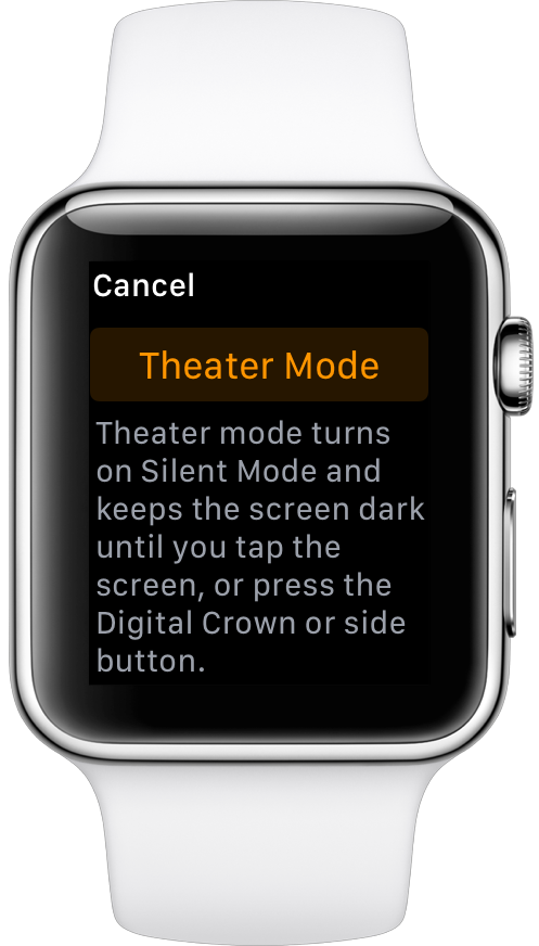 how to turn off theater mode on apple watch